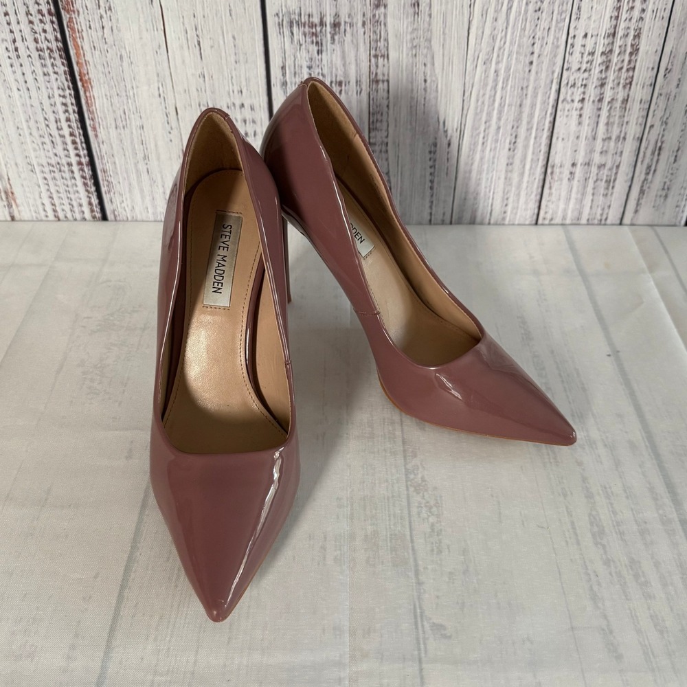 Steve Madden Valala Mauve Patent Pointed Toe Pumps Stiletto Heels VALANALA02S1 9